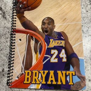 Vintage Kobe Bryant Spiral Blank Notebook 2013 NBA Lakers